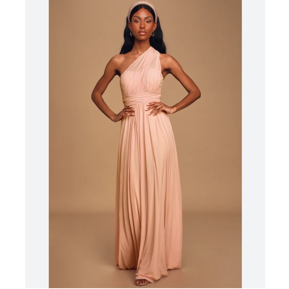 NWT Infinitely Adored Blush Pink Convertible Maxi Dress Size 1X